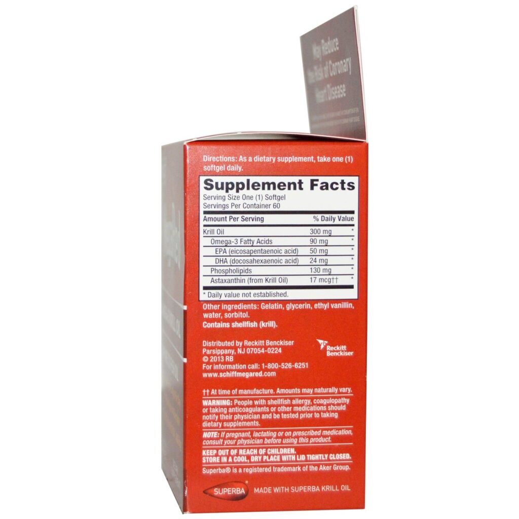 Schiff MegaRed Ômega 3 Óleo de Krill: Saúde do Coração e Bem-Estar com 60 Cápsulas Gel - Imagem 2