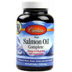 Carlson Labs Óleo de Salmão Completo - 60 Cápsulas: Saúde do Coração e Cérebro