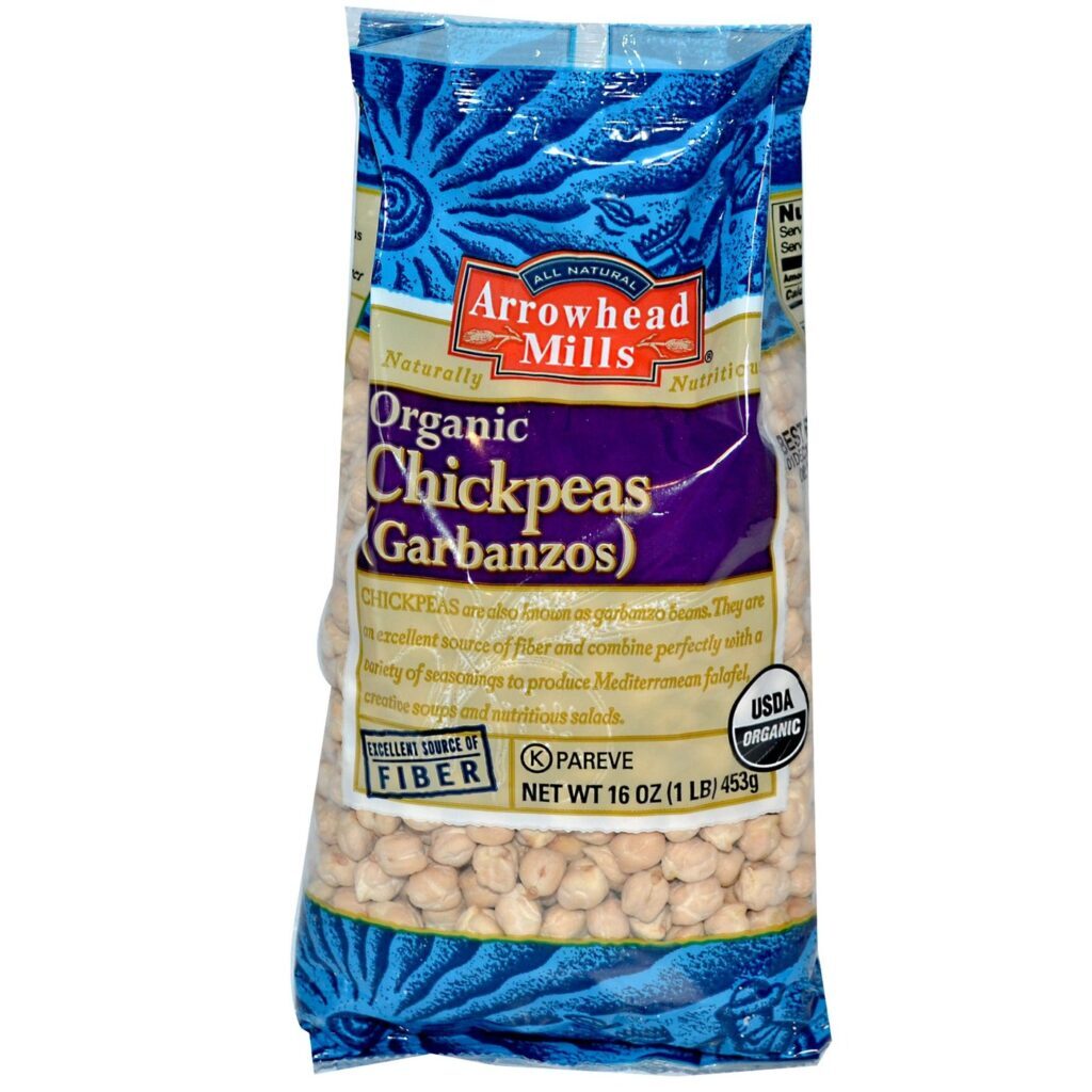 Arrowhead Mills Grão de Bico (Garbanzos) - 453g (16oz) | Fonte de Proteína e Fibra