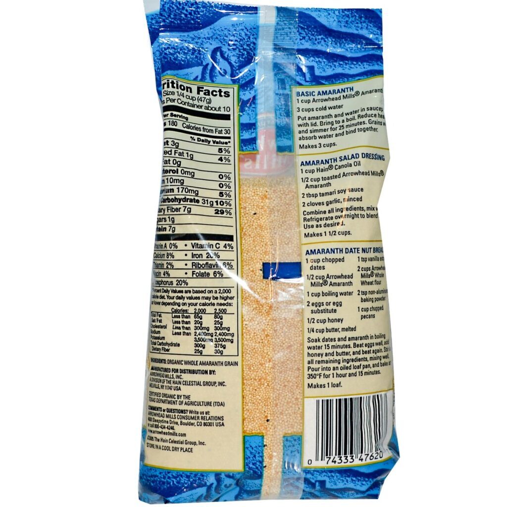 Arrowhead Mills Amaranto Grãos Integrais 453g - Nutrição Pura e Natural - Imagem 2