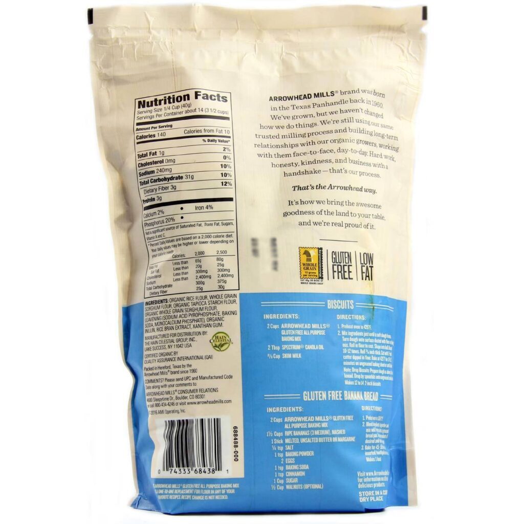Arrowhead Mills Mistura Multiuso para Bolos 567g (20 oz) - Base Nutritiva - Imagem 2