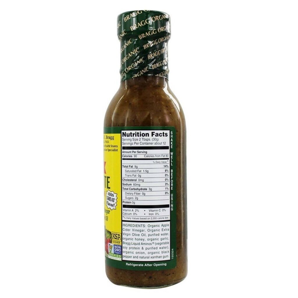 Bragg Molho para Salada Vinagrete - Temperos Naturais e Sabor Autêntico - 354mL - Imagem 2