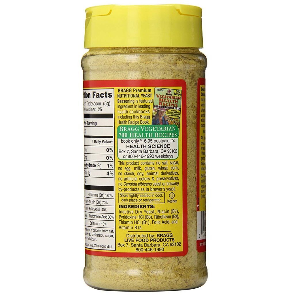 Tempero de Levedura Nutricional Bragg 127g: Sabor Umami e Nutrição Essencial para Sua Cozinha - Imagem 3