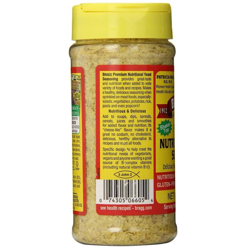 Tempero de Levedura Nutricional Bragg 127g: Sabor Umami e Nutrição Essencial para Sua Cozinha - Imagem 4