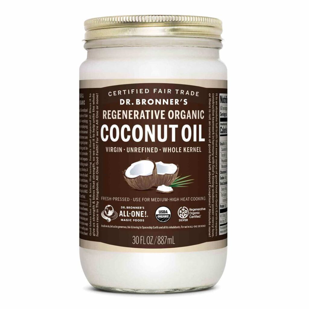 Dr. Bronner's Óleo de Coco Virgem Orgânico Fair Trade 850g - Puro e Versátil para Brasil
