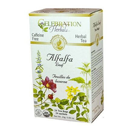 Celebration Herbals, Chá de Folhas de Alfafa Orgânico - 24 Saquinhos de Chá