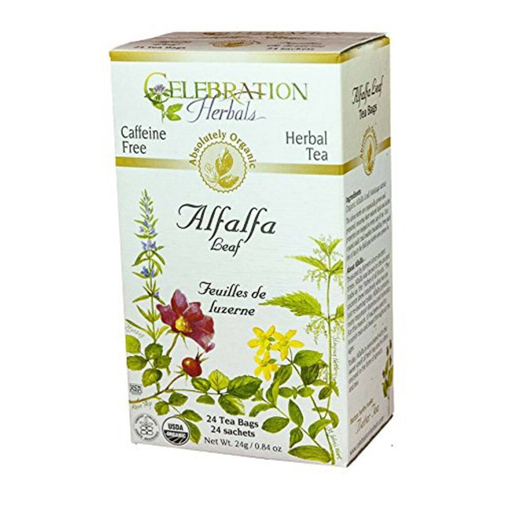 Celebration Herbals Chá Orgânico Folhas de Alfafa - 24 Saquinhos para Bem-Estar Natural