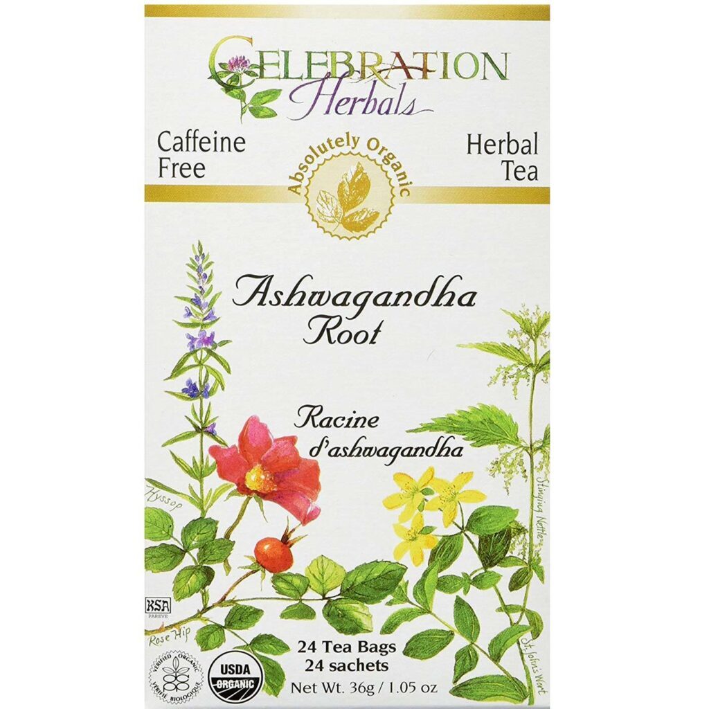Celebration Herbals Chá de Raiz de Ashwagandha - 24 Saquinhos para Bem-Estar e Energia