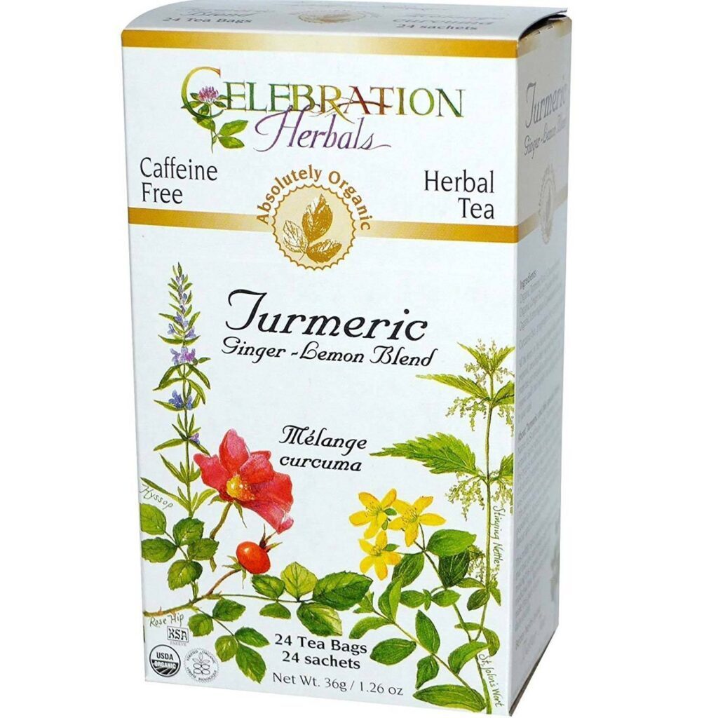 Celebration Herbals, Mistura de Limão e Gengibre e Açafrão - 24 Saquinhos de Chá: Bem-Estar e Sabor Natural
