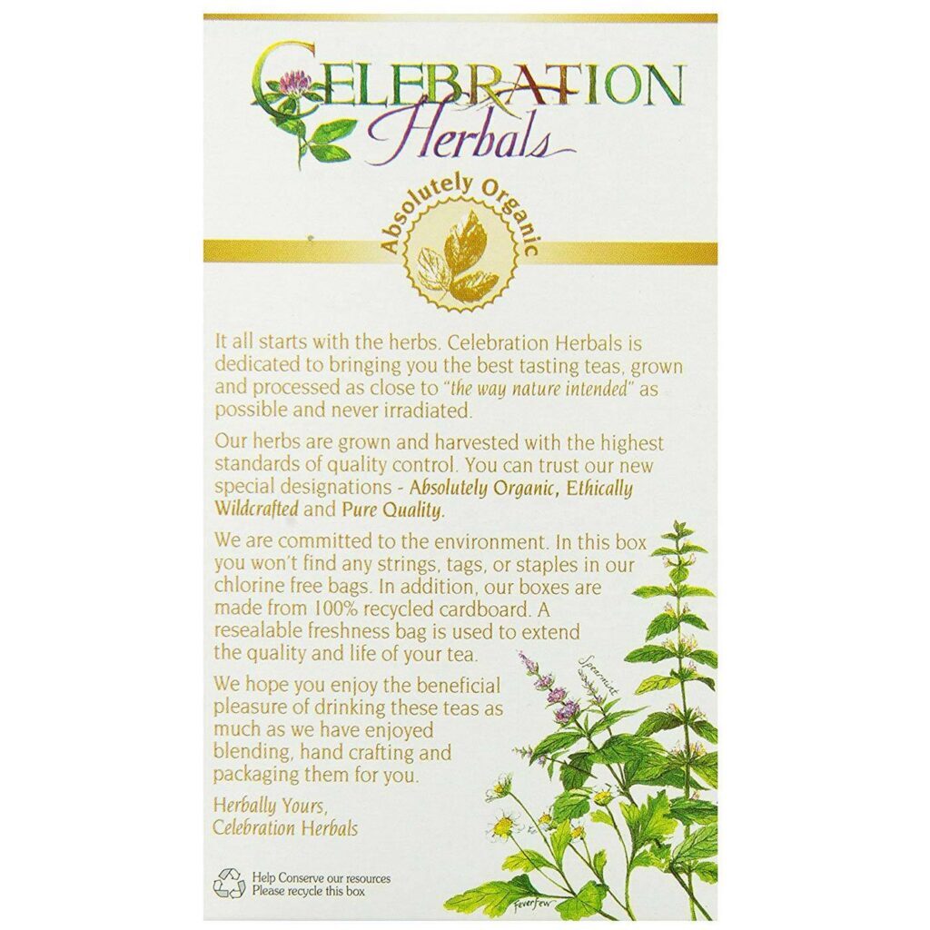 Celebration Herbals, Mistura de Limão e Gengibre e Açafrão - 24 Saquinhos de Chá: Bem-Estar e Sabor Natural - Imagem 3