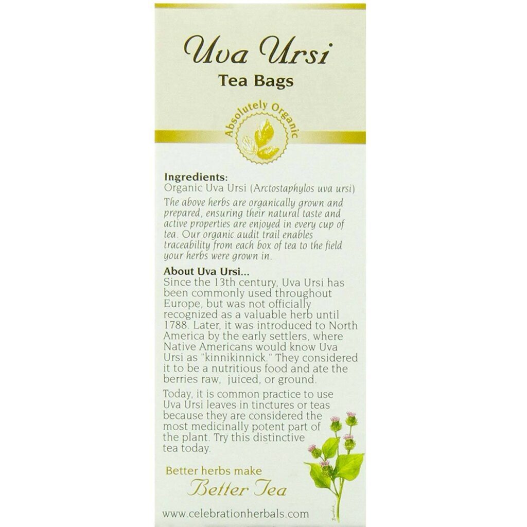 Celebration Herbals Chá Orgânico de Uva Ursi - 24 Sacos de Chá para Bem-Estar Urinário - Imagem 2