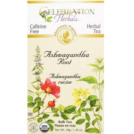 Celebration Herbals, Chá de Raiz de Ashwagandha - 40g