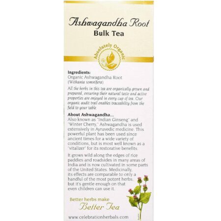 Celebration Herbals, Chá de Raiz de Ashwagandha - 40g - Image 4