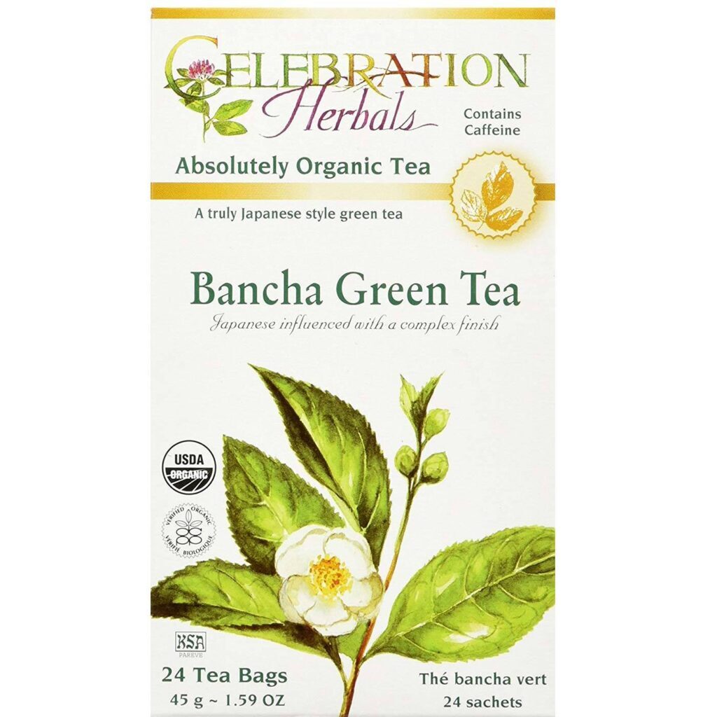 Celebration Herbals Chá Verde Bancha Orgânico 24 Saquinhos de Chá - Bem-Estar Natural