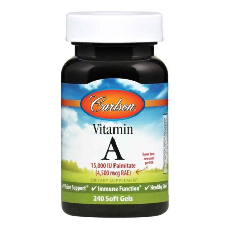 Carlson Labs, Palmitato de Vitamina A 15.000 UI - 240 Cápsulas