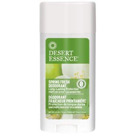 Desert Essence, Desodorante Primavera Fresca - 2,5 oz (70mL)