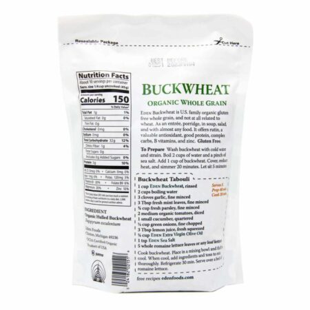 Trigo Mourisco Orgânico Eden Foods - Grãos Integrais 454g | Saúde e Nutrição - Imagem 2