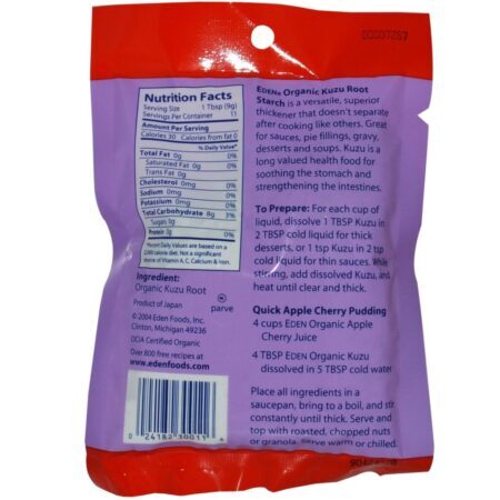 Eden Foods Amido de Raiz de Kuzu Orgânico 100g: Purificação Natural e Digestão Leve - Imagem 2