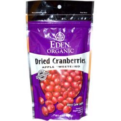 Eden Foods Cranberries Secos Orgânicos 113g: Antioxidantes Naturais e Sabor Delicioso
