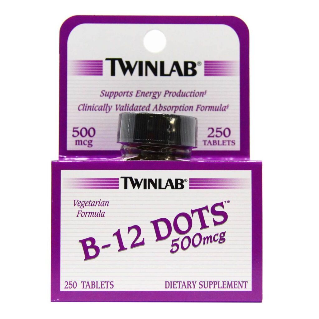 Twinlab Vitamina B-12 500 mcg - Energia e Vitalidade com 250 Tabletes