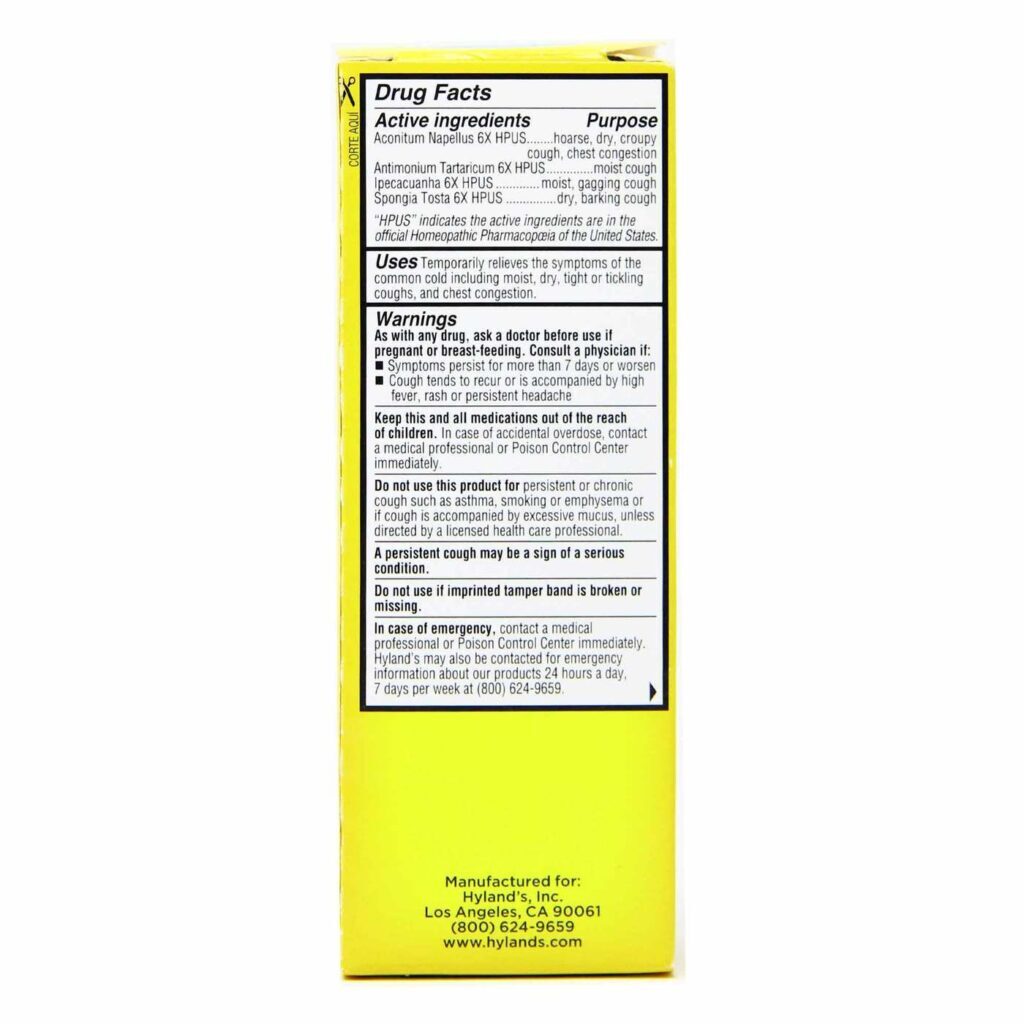 Hyland's Xarope para Tosse Kids com Mel 100% Natural - Alívio Suave para Crianças - 118 ml - Imagem 3