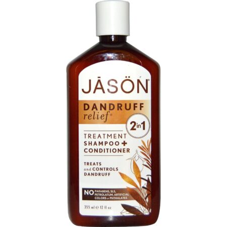 Jason Natural Cosmetics, Tratamento 2 em 1 Shampoo + Condicionador Alívio da Caspa - 355 ml