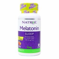 Natrol Melatonina 3mg Dissolução Rápida Sabor Morango 90 Tabletes para Dormir Bem