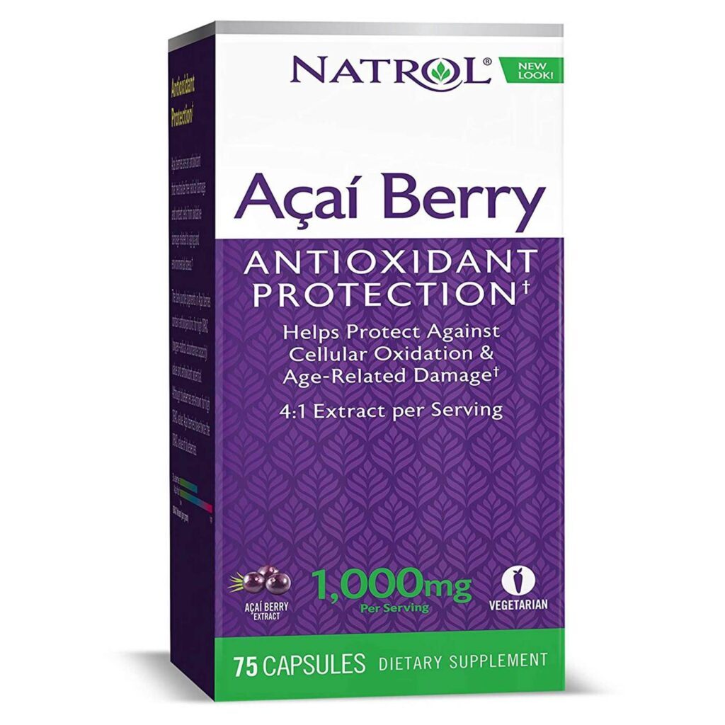 Natro Açaí 1000 mg - 60 Cápsulas Vegetarianas: Energia e Antioxidantes Naturais