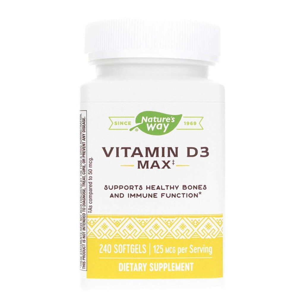 Vitamina D3 Nature's Way 5000 IU - 240 Softgels Essenciais para Sua Saúde no Brasil