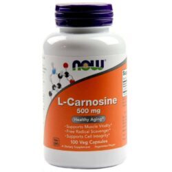 Now Foods L-Carnosina 500 mg - 100 Cápsulas Vegetarianas: Antioxidante Essencial para o Bem-Estar