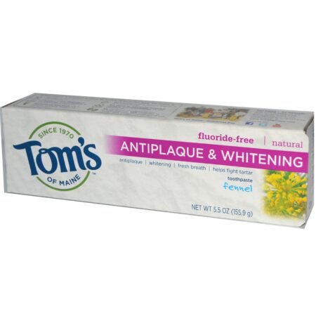 Tom's of Maine Creme Dental Antiplaca e Branqueamento Funcho 5,5 Oz