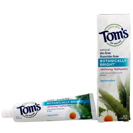 Tom's of Maine, Creme Dental Clareador Botanicamente Brilhante - 4.7 Oz (133g)