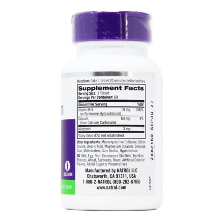 Natrol Melatonina 3 mg 60 Tabletes - Image 2