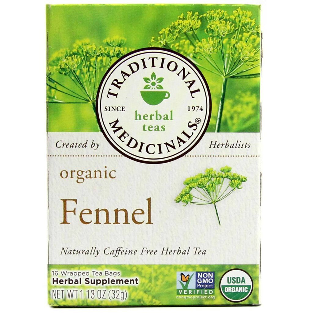Traditional Medicinals Chá de Funcho Orgânico - 16 Saquinhos de Chá para Bem-Estar Digestivo
