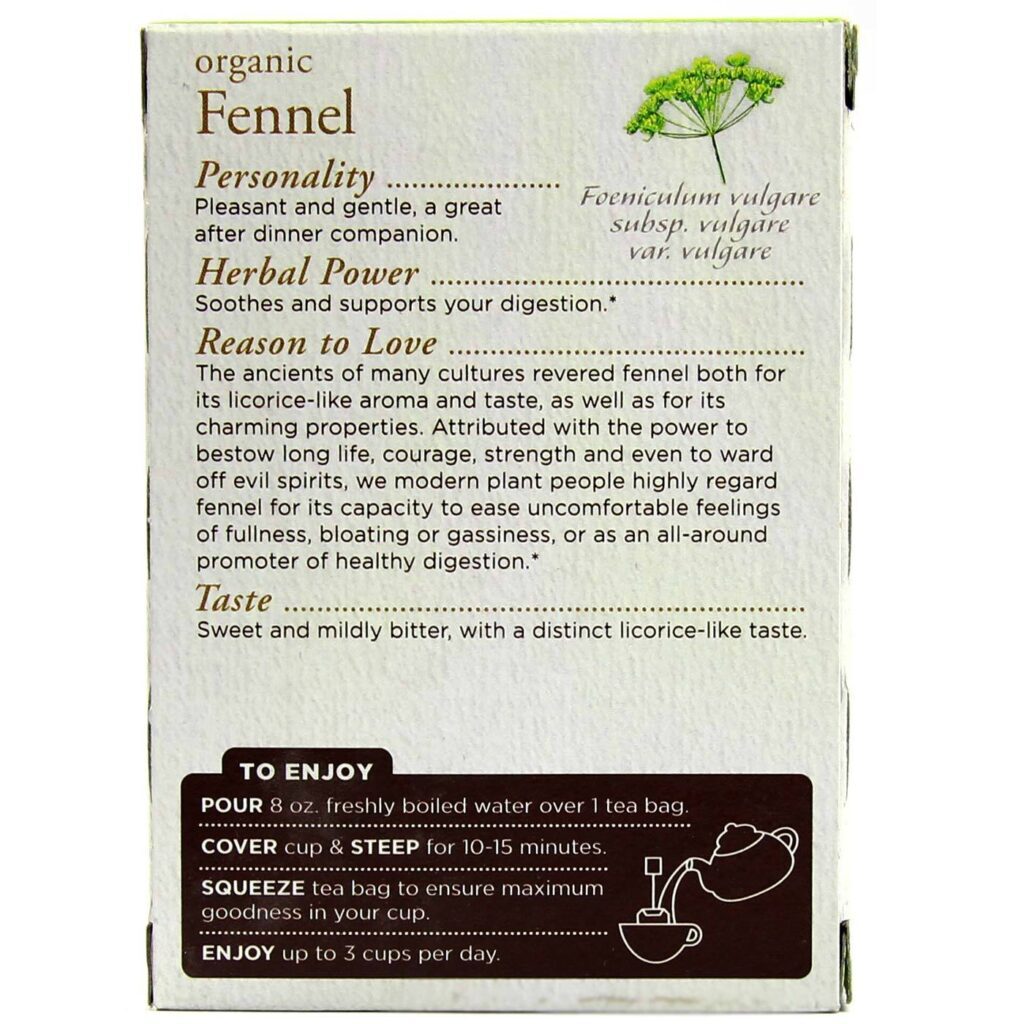 Traditional Medicinals Chá de Funcho Orgânico - 16 Saquinhos de Chá para Bem-Estar Digestivo - Imagem 3
