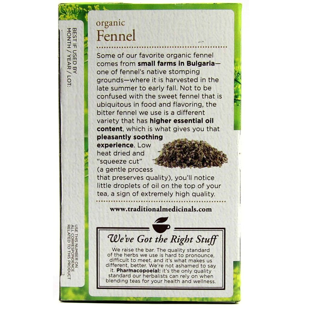 Traditional Medicinals Chá de Funcho Orgânico - 16 Saquinhos de Chá para Bem-Estar Digestivo - Imagem 4