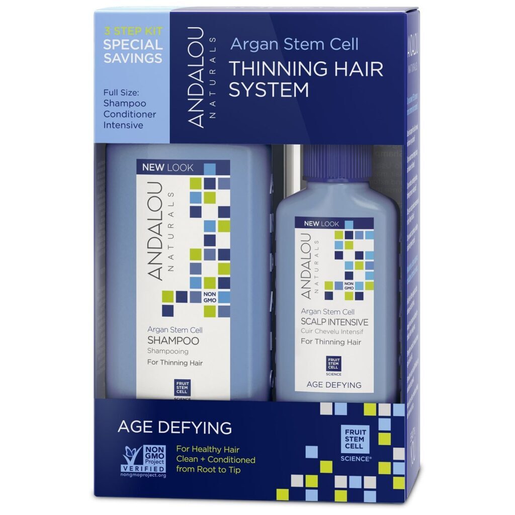 Andalou Naturals: Kit 3 Pçs para Cabelos Finos e Quebradiços - Nutrição Intensa