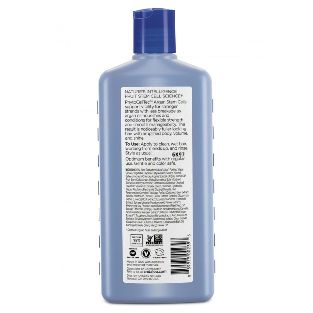Andalou Naturals Condicionador Células-Tronco Argan 340mL - Combate Envelhecimento Capilar - Imagem 2