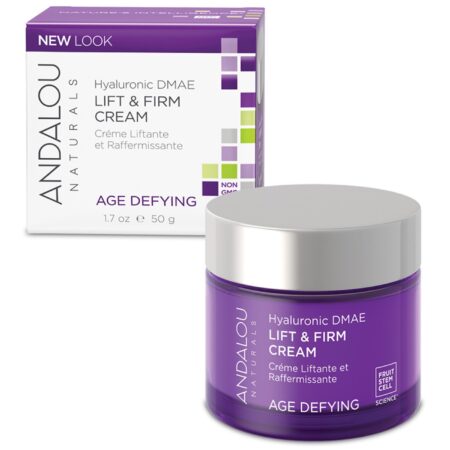 Andalou Naturals, Creme Lift Firmador Hialurônico DMAE - 50 g