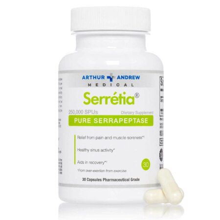 Arthur Andrew Medical, Serrétia® 250000 SPUs - Serrapeptase - 30 Cápsulas