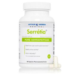 Serrétia® 250.000 SPUs Serrapeptase - Arthur Andrew Medical: 90 Cápsulas para Bem-Estar