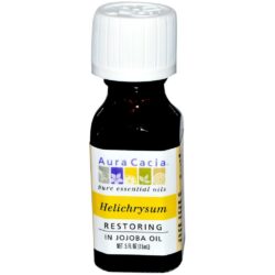 Aura Cacia Óleo Essencial de Helichrysum em Óleo de Jojoba 15 ml - Puro e Natural