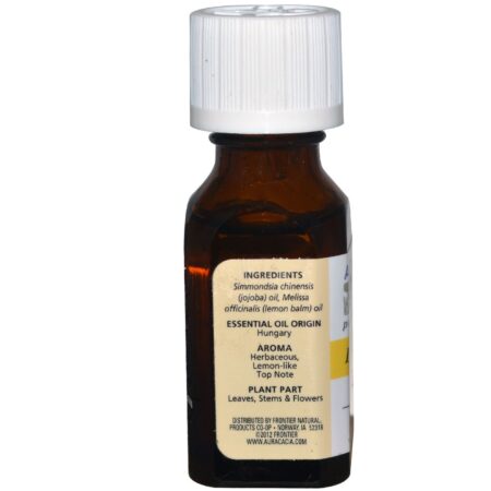 Aura Cacia, Óleo Essencial de Erva-Cidreira Com Óleo de Jojoba - 15 ml (0,5 fl oz) - Image 2