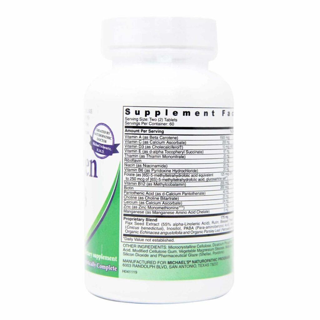 Michael's Multivitamínico Pré-Adolescentes Feminino - 120 Tabletes para Crescimento Saudável - Imagem 3