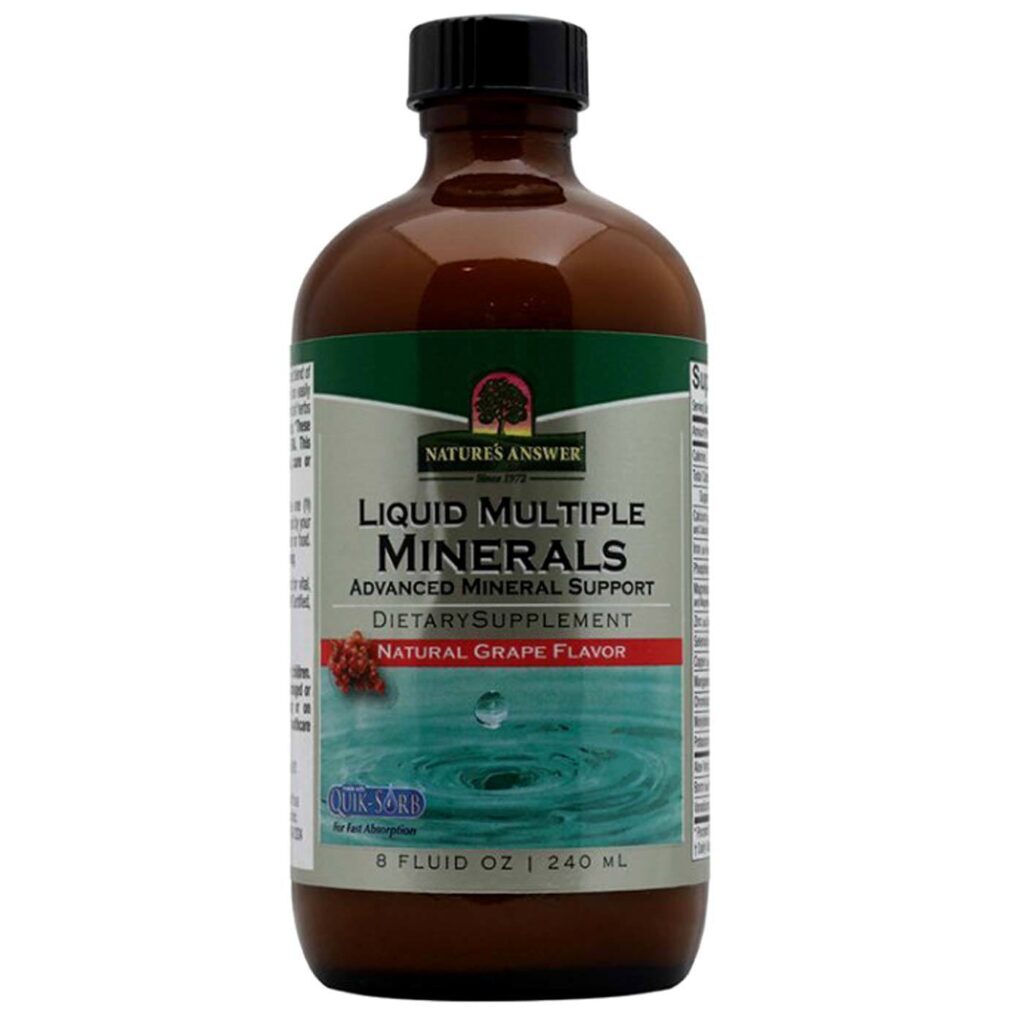 Nature's Answer Minerais Líquidos Uva 237ml - Suporte Essencial