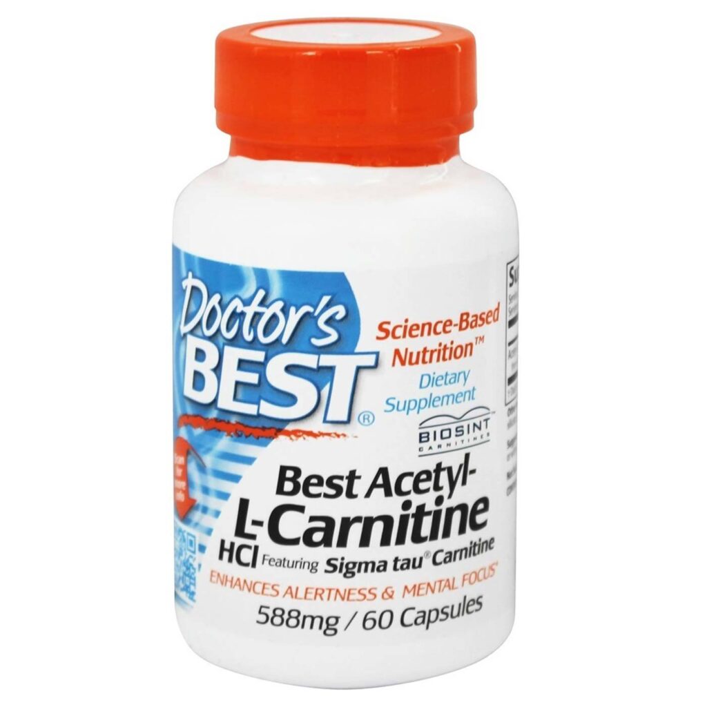 Doctor's Best Acetil L-Carnitina com Sigma Tau 60 Cápsulas - Energia e Metabolismo