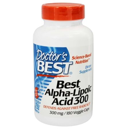 Doctor's Best, Ácido Alfa Lipóico 300mg - 180 Cápsulas Vegetarianas