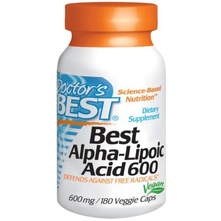 Ácido alfa lipóico 600mg Doctor's Best 180 cápsulas vegetarianas