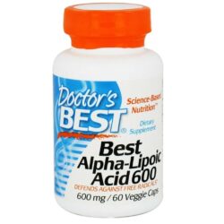 Doctor's Best Ácido Alfa Lipóico 600 mg - 60 Cápsulas Vegetarianas: Antioxidante Poderoso para Saúde Celular