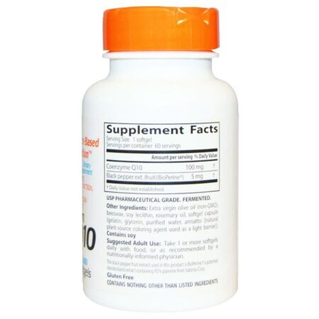 Doctor's Best CoQ10 Alta Absorção 100mg - 60 Cápsulas: Energia e Saúde Cardiovascular no Brasil - Imagem 2